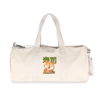Shiba Sushi Joy Cartoon - Recycled Canvas Sports Bag by Stanley/Stella - natural - Front