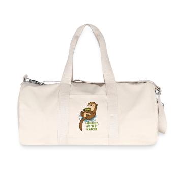 La loutre aime le matcha - je suis occupé au premier matcha - Sac de sport en toile recyclée Stanley/Stella - blanc naturel - Devant