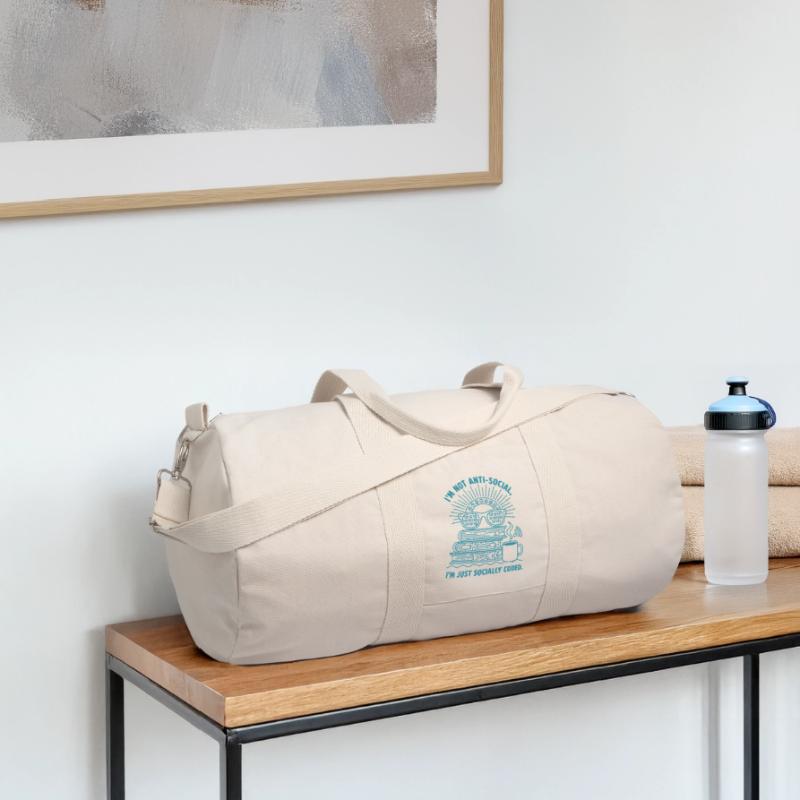 Sozial Codiert: Bücher, Kaffee & Code Recycelte Canvas-Sporttasche von Stanley/Stella