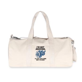 Nicht streiten, sondern nur erklären, warum ich Recht habe - Recycelte Canvas-Sporttasche von Stanley/Stella - Naturweiß - Vorne