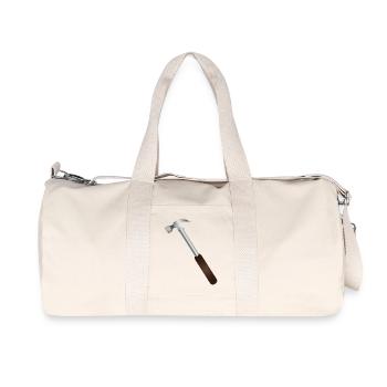 Carpenter's hammer – symbol of true craftsmanship - Recycled Canvas Sports Bag by Stanley/Stella - natural - Front