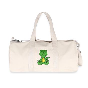 T-Rex Yoga Pose Yoga Fille Drôle Dinosaure Yoga - Sac de sport en toile recyclée Stanley/Stella - blanc naturel - Devant