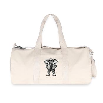 Elephant Cool Winter - Recycled Canvas Sports Bag by Stanley/Stella - natural - Front