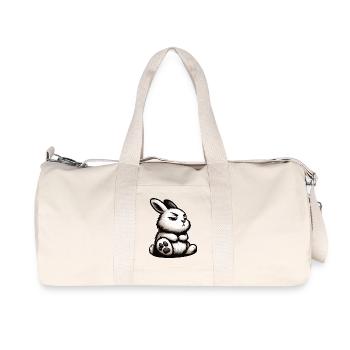 Rabbit Bunny Bunny Long Eared Thumper Ram - Recycled Canvas Sports Bag by Stanley/Stella - natural - Front