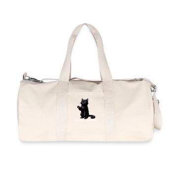 Parler à la patte Chat Chats Chat Noir - Sac de sport en toile recyclée Stanley/Stella - blanc naturel - Devant