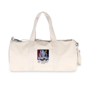 Équipe de fans de hockey sur glace Équipe de fans de sport Vintage Rétro - Sac de sport en toile recyclée Stanley/Stella - blanc naturel - Devant