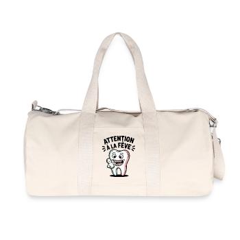 Dent mascotte grin-cheuse et petite dent - Sac de sport en toile recyclée Stanley/Stella - blanc naturel - Devant