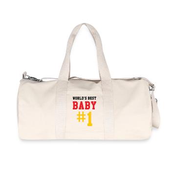 Meilleur bébé - Naissance - Enfant - Sac de sport en toile recyclée Stanley/Stella - blanc naturel - Devant