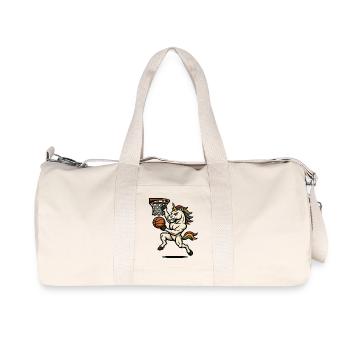 Regenbogen-Einhorn-Slam Dunk - Recycelte Canvas-Sporttasche von Stanley/Stella - Naturweiß - Vorne