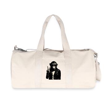 Cuir du signe de paix des Chimpanzés Rebelles - Sac de sport en toile recyclée Stanley/Stella - blanc naturel - Devant