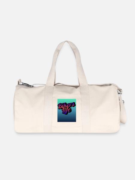 Biker Lebensgradient - Recycelte Canvas-Sporttasche von Stanley/Stella - Naturweiß