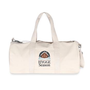 Hygge Season Cozy Winter Cabin Danish Lifestyle - Recycled Canvas Sports Bag by Stanley/Stella - natural - Front