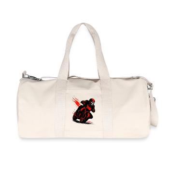 Skeleton Biker - Moto Biker - Recycled Canvas Sports Bag by Stanley/Stella - natural - Front