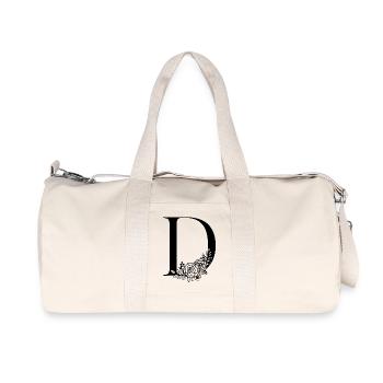 Alphabet D - Recycelte Canvas-Sporttasche von Stanley/Stella - Naturweiß - Vorne