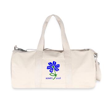 Konfirmation 2026 - Recycelte Canvas-Sporttasche von Stanley/Stella - Naturweiß - Vorne