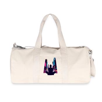 Zen in the Neon City - Recycled Canvas Sports Bag by Stanley/Stella - natural - Front