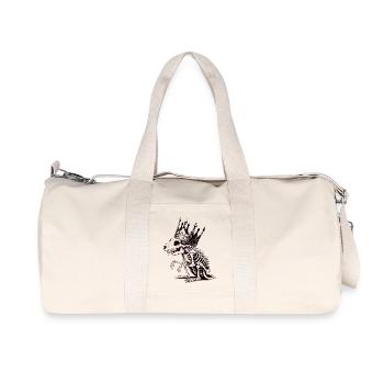 Le Dino avec Couronne du Roi Néon - Sac de sport en toile recyclée Stanley/Stella - blanc naturel - Devant