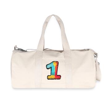1 Number Multicolored - Recycled Canvas Sports Bag by Stanley/Stella - natural - Front