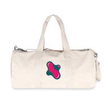 Goutte Organique Rose sur Turquoise - Sac de sport en toile recyclée Stanley/Stella - blanc naturel - Devant