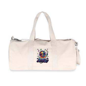 Émoticon Rainbow DJ - Sac de sport en toile recyclée Stanley/Stella - blanc naturel - Devant
