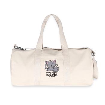 Ich werde eine Große Schwester 2027 Kätzchen - Recycelte Canvas-Sporttasche von Stanley/Stella - Naturweiß - Vorne