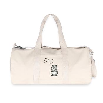 Nö! Hamster – Kleiner Sturkopf sagt Nein - Recycelte Canvas-Sporttasche von Stanley/Stella - Naturweiß - Vorne