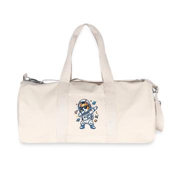 Dabbing Corgi Astronaut Funny Space Dog - Recycled Canvas Sports Bag by Stanley/Stella - natural - Front