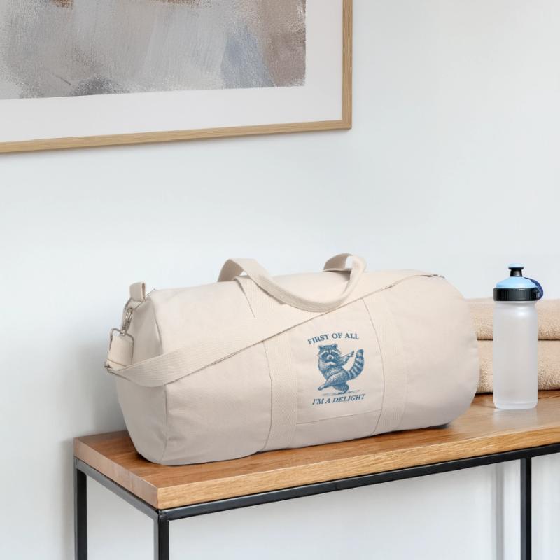 Zunächst einmal bin ich ein Delight-Waschbär Recycelte Canvas-Sporttasche von Stanley/Stella