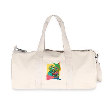 Art géométrique caméléon coloré - Sac de sport en toile recyclée Stanley/Stella - blanc naturel - Devant