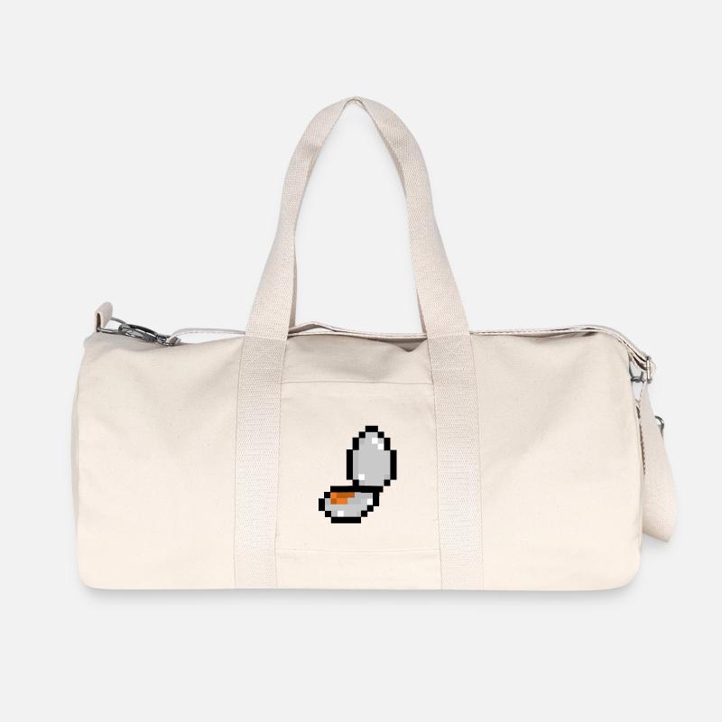 Pixel-Ei - Recycelte Canvas-Sporttasche von Stanley/Stella - Naturweiß
