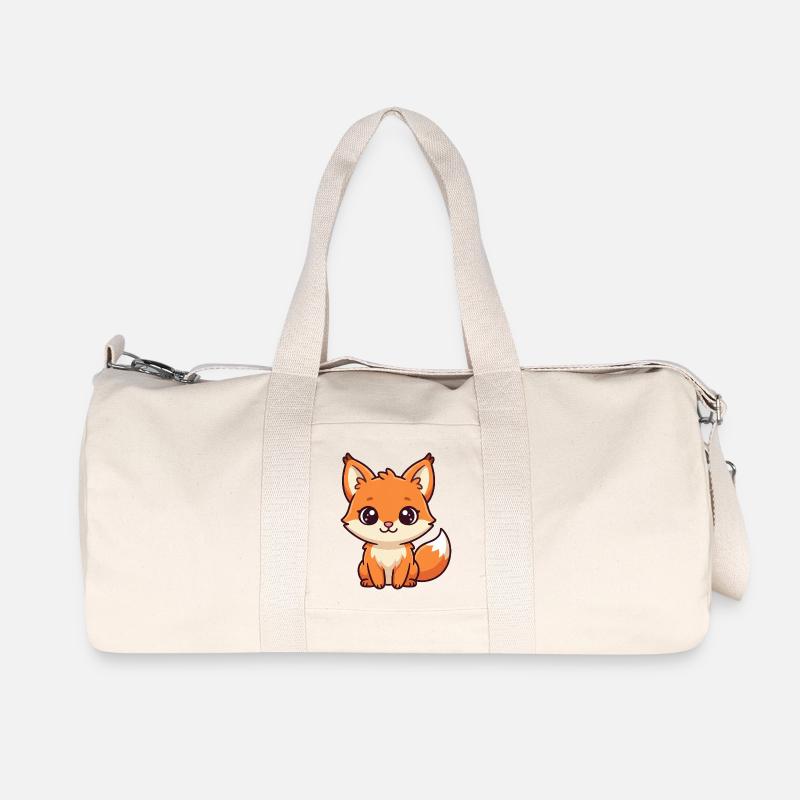 Kuschelfuchs Kawaii Illustration - Recycelte Canvas-Sporttasche von Stanley/Stella - Naturweiß