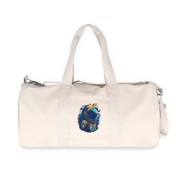 Star Astronaut in Orbit - Recycled Canvas Sports Bag by Stanley/Stella - natural - Front