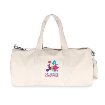 Celebrating Europe's colourful linguistic diversity - Recycled Canvas Sports Bag by Stanley/Stella - natural - Front
