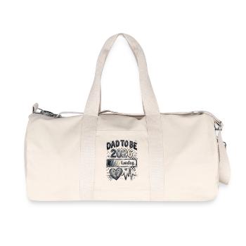 Dad To Be 2026 Loading Father Pregnancy - Recycled Canvas Sports Bag by Stanley/Stella - natural - Front