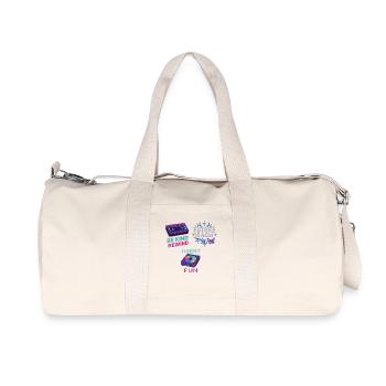 Future Now Retro Tape Design - Sac de sport en toile recyclée Stanley/Stella - blanc naturel - Devant