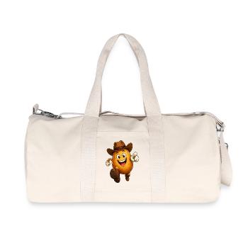 patate qui court avec un chapeau - Sac de sport en toile recyclée Stanley/Stella - blanc naturel - Devant