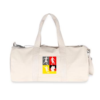 Silhouettes de kicker dans le bloc de couleurs allemand - Sac de sport en toile recyclée Stanley/Stella - blanc naturel - Devant