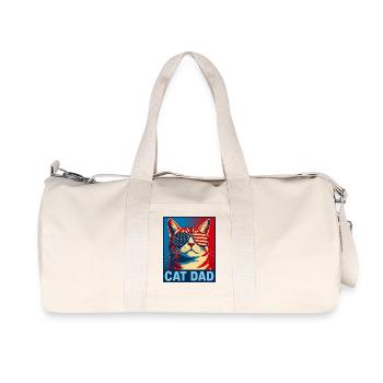 Papa chat patriote – Papa chat drôle pour - Sac de sport en toile recyclée Stanley/Stella - blanc naturel - Devant