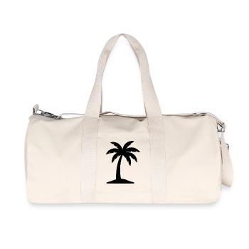 Palm Tree Summer Beach Vacation Sea Travel Gift - Recycled Canvas Sports Bag by Stanley/Stella - natural - Front