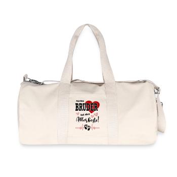 Mein Bruder ist der beste Baby Säugling Füße - Recycelte Canvas-Sporttasche von Stanley/Stella - Naturweiß - Vorne