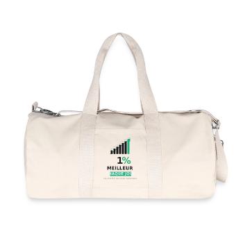1% Meilleur Chaque Jour - Sac de sport en toile recyclée Stanley/Stella - blanc naturel - Devant