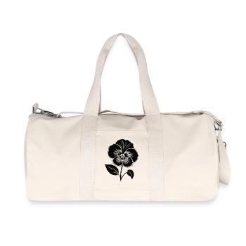 Stiefmütterchenblüte - Recycelte Canvas-Sporttasche von Stanley/Stella - Naturweiß - Vorne