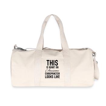 Chiropraktischer Chiropraktiker Wirbelsäulenarzt Geschenk - Recycelte Canvas-Sporttasche von Stanley/Stella - Naturweiß - Vorne