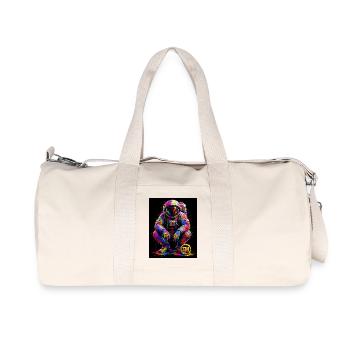 Bunte Weltraumkunst - Recycelte Canvas-Sporttasche von Stanley/Stella - Naturweiß - Vorne