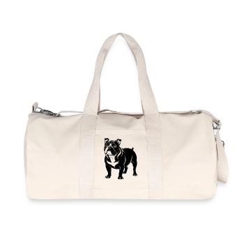 English Bulldog - Recycled Canvas Sports Bag by Stanley/Stella - natural - Front