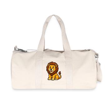 Pixel Lion Cub Design - Sac de sport en toile recyclée Stanley/Stella - blanc naturel - Devant