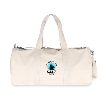 Jet Skiing Water Sports Ocean Ride Tropical Adven - Recycled Canvas Sports Bag by Stanley/Stella - natural - Front