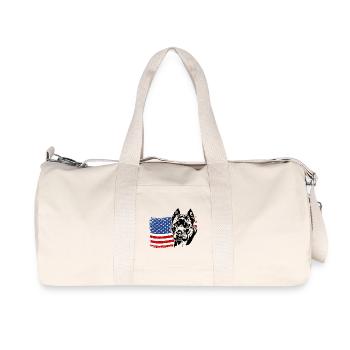 American Staffordshire US America Flag Wilsigns - Recycled Canvas Sports Bag by Stanley/Stella - natural - Front