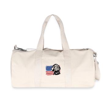 Black And Tan Coonhound US America Flag Wilsigns - Recycled Canvas Sports Bag by Stanley/Stella - natural - Front