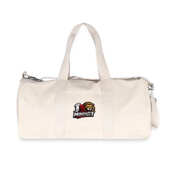 1% Mindset Lion Logo - Recycled Canvas Sports Bag by Stanley/Stella - natural - Front